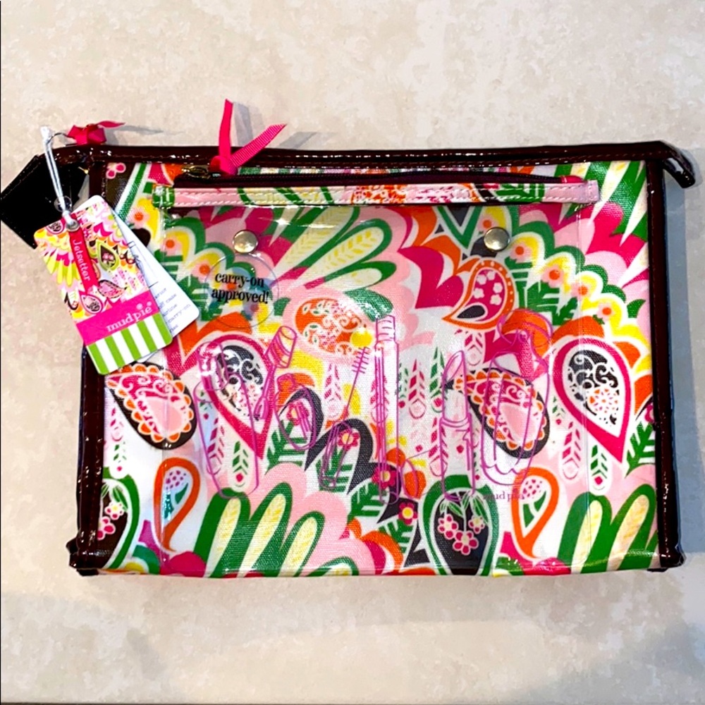 NWT Mudpie Multi Colored Travel Bag